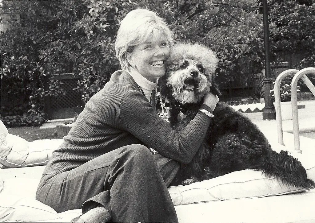 Doris Day, embodying compassion, perhaps with a subtle artistic nod to animal advocacy or a serene, thoughtful expression.